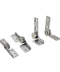 Flozari 304 stainless steel rotary shaft torque hinge set; four damping/positioning hinges with mounting plates