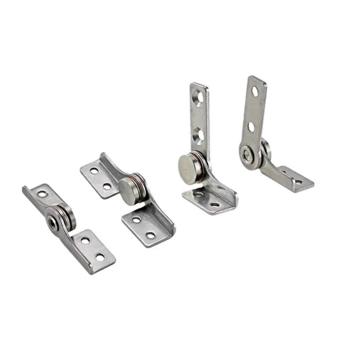 Flozari 304 stainless steel rotary shaft torque hinge set; four damping/positioning hinges with mounting plates