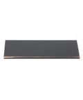 Oil Rubbed Bronze Edge Pull Cabinet Handle With Three Inch Center To Center Mounting And Overall Length Of Three And Three Quarters Inches