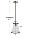 Vintage Inspired Metal And Seedy Glass Ceiling Light In Brushed Gold With A Yoke Mount Trim Ring And Seedy Bubble Diffuser