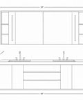 Lowkey Stunning 94 Inch Freestanding Double Sink Bathroom Vanity With Real Marble Top And Super Roomy Drawers For A Straight Up Clean Setup That Keeps Daily Essentials Well Organized, side view with dimensions.
