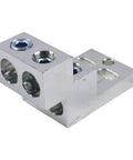 Beefy Mechanical Stacked Lug Connector For Heavy Duty Power Bus 600T 4 CU9AL 500 KCMIL 4 600 MCM 2 Wire Range 13 Thirty Second Inch Four Port Main Lug For Industrial Electrical Panels And Equipment, silver CU9AL
