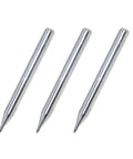 Premium Rock Hard Tungsten Carbide Scribe Nib Replacement Set Heavy Duty Workhorse Tips angled view of three metal tips for precision engraving.