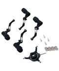 Dope RC Helicopter Swashplate Spare Part Set With Leaf Clips For K170 Black Durable Cross Plate 4 Blade Clamps And 8 Bearings Ideal For Beginners And Pros Today