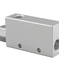 Baomain CV-15HS vacuum ejector block with 1/4" PT female thread, aluminum body, mounting holes