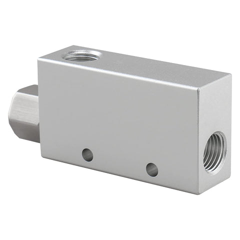 Baomain CV-15HS vacuum ejector block with 1/4" PT female thread, aluminum body, mounting holes