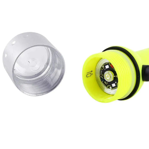 Disassembled Rechargeable Underwater Diving Flashlight For Night Dives Snorkeling Caving And Fishing Your Go To Light