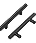 Professional Grade Matte Black Cabinet Pulls For Kitchens And Bathrooms Ultra Smooth Stainless Steel Drawer Handles, 3 inch, tubular design.