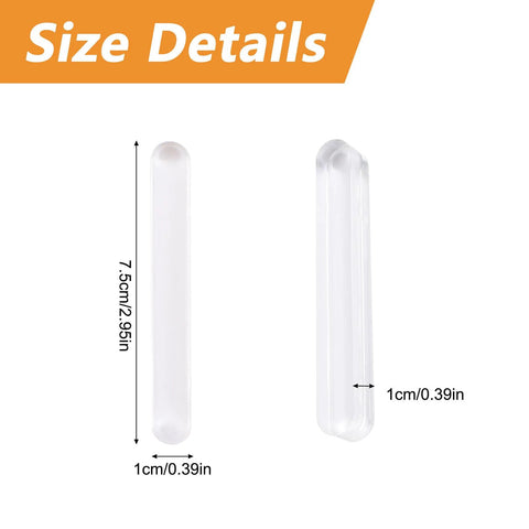 Size details of Mini Self Adhesive Clear Acrylic Cabinet Drawer Pulls 2 Pack No Punching Design Push Pull Handles