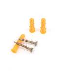 Heavy Duty Drywall Anchor And Screw Kit With 200 Pieces M6x30 Plastic Self Drilling Wall Anchors And Screws No Sweat Install For Shelves TVs Cabinets And Picture Frames, yellow anchors and screws