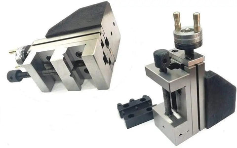 Mini Vertical Milling Slide With Precision 2 Inch Steel Vise, showing adjustable heavy duty vise for small lathes.