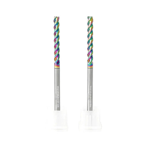 Two One Eighth Inch Extra Long Carbide Square End Mill For Aluminum Copper Alloy And Plastic, Three Inch CNC Router Bits