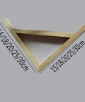Heavy Duty L Shaped Corner Brackets For Walls Rock Solid Shelf Supports shown in various sizes, solid wood construction.