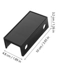Rock Solid Under Desk Laptop Mount With Heavy Duty Black Bracket For Secure Storage And No Fuss Setup To Keep Your Workspace Neat And Super Functional All Week, shown from the side with dimensions.