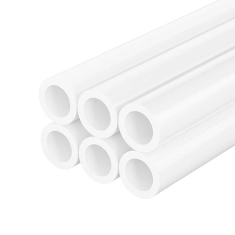1/2 Inch PVC Pipe 6 Pack, 17 Inch Long Schedule 40 PVC Tubing For DIY Projects And Craft Frame Builds, Durable Garage Grade Piping