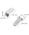 Heavy Duty Four Pack Stainless Steel Spring Loaded Toggle Catches With Flat Mouth Design For Secure Toolbox Latches And Cabinet Locks That Hold Tight All Day Long dimensions illustration.
