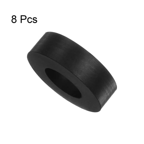 Heavy Duty Rubber Spacer Set 8 Pack 2 Inch Outer Diameter 1 Inch Inner Hole 0.6 Inch Thick Neoprene Anti Vibration Isolator Pads Washers For Home Garage Car Boat Black