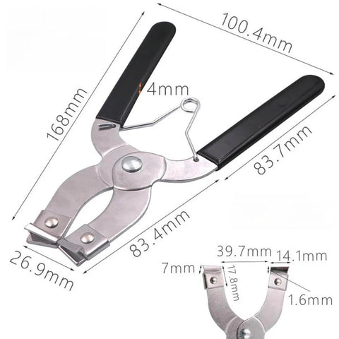 Pro Grade Piston Ring Pliers Kit With Ring Installer And Removal Tool, stainless material, 168mm length, garage use tool