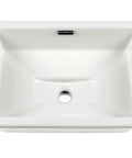 20.5 Inch By 14.4 Inch Ceramic Vanity Sink With Overflow For Undermount Or Drop In Installation Self Rimming Design Durable Vitreous China Glazed Finish
