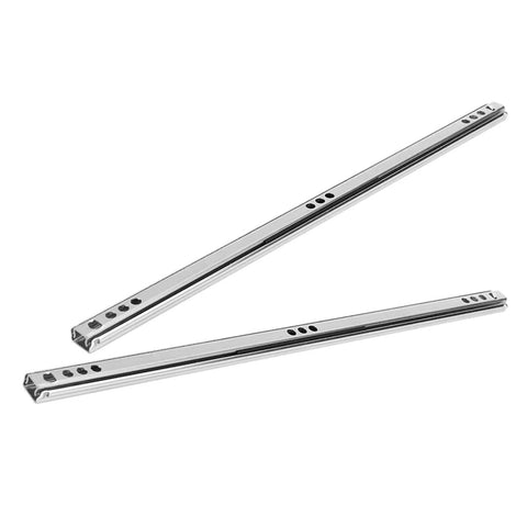 2 Pack Heavy Duty Cabinet Drawer Slides Replacement Ball Bearing Smooth Bidirectional Glide Rails 15–20kg Load Capacity 34.2 x 1.7 x 0.8 cm Silver