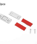Stainless Steel Cabinet Door Magnets Set 10 Pcs Sliding Door Catches With Double Sided Tape For Cabinets Closets Drawers