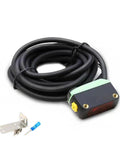 NPN Photoelectric Sensor With Diffuse Reflection Square Shape LED Display, long cable, bracket, screws, and tool for precise detection