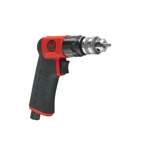 Air Power Drill With 1 Quarter Inch Keyed Chuck, Pistol Handle Grip, 0.31 HP And 230 W Motor, 3300 RPM, Stall Torque 1.9 ft lbf