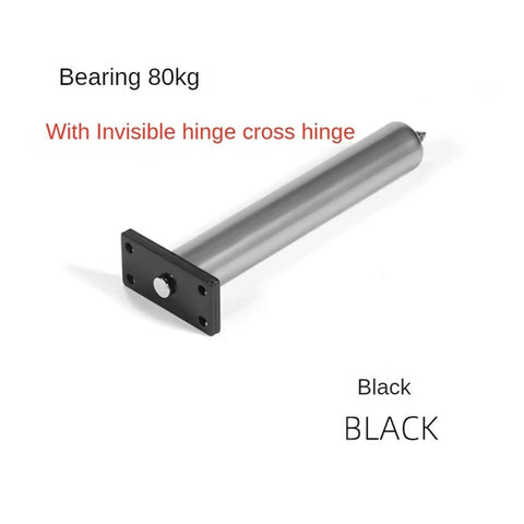 Concealed Pipe Chain Spring Door Hinge With Built In Soft Close For Interior Doors, silver and black finish, 80kg bearing capacity.