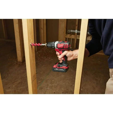 Badass Compact Cordless Drill Driver Kit Featuring Brushed Motor And High Torque Performance Designed For Serious Projects drilling into wood