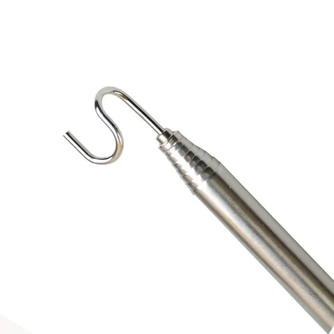 Telescoping Magnetic Pickup Tool With Hook, 72 Inch Reach, Collapses To 13.4 Inches, Stainless Steel Grabber That Lifts Up To 15 Lbs, Great For Wires, Nails, Keys And Small Parts, Pocket Sized And Ready For Ceiling And Floor Cleanup