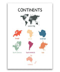 Totally Colorful World Map Poster For Kids Room And Classroom Wall Art Educational Continents Chart Decor For Home Or Office