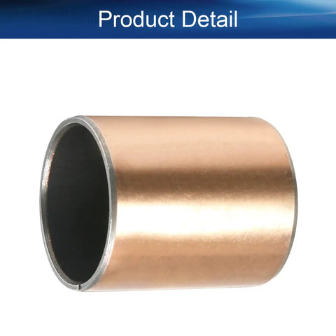 Heavy Duty Sleeve Bearing Built Tough With Bronze Sintered Core 30mm Bore 34mm OD 40mm Length Self Lubricating Oilless Bushing, bronze bushing close-up view.