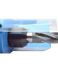 Close-up view of Heavy Duty 1.5 HP Electric Pipe Notcher With V Block Rotary Vise for precision metal fab.
