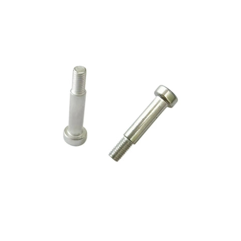 15 Piece Premium 304 Stainless Steel Hex Socket Shoulder Screws M5 Point Eight Thread Twenty Millimeter Length displayed with two bolts.
