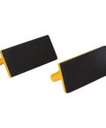 Two Piece Woodworking Push Blocks With Rock Solid Non Slip Grip And Heavy Duty Padded Base For Table Saw Router Table Shop Safety Jig Pro Grade Shop Rat Kit, black and yellow ergonomic grips.