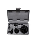 Awesome 11 Piece Hole Saw Kit For Drilling 19 To 64mm Rounds In Wood, Metal And Alloy With Heavy Duty Case in open storage case
