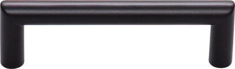 Kinney Flat Black Cabinet Bar Pull 3 3/4 Inch Center Spacing Handle For Kitchen Drawers top view showcasing modern design and durability.