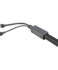Power Over Ethernet Splitter For Mini Systems Keeps Your Setup Clean With One Cable Delivering Power And Data IP68 Rated 10 100 1000 Mbps Network Up To 100 Meters Ideal For Compact Home And Office Installations. black PoE splitter with RJ45 and DC connectors