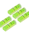 Set of five square bubble levels measuring 8x8x26mm, designed for accurate horizontal measurements. Square Bubble Level for Horizontal Hanging Measurement.