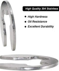 External Retaining Ring Kit With 120 Pcs, 10 Sizes, 304 Stainless Steel Circlip Rings, Snap Ring Set In Box, Rust Resistant And Heat Treated