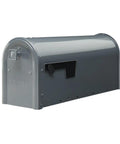 Edson Medium Capacity Galvanized Steel Post Mount Mailbox With Built To Last Rust-Proof Build, Magnetic Door Latch, Gray Finish