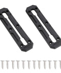 Two Pack 7.4 Inch Low Profile Kayak Track For Fishing Rod Holder And Gear Accessories, Reinforced Marine Nylon Rail System That Is Light Yet Strong, Durable T Track Bolts Included, Perfect For Mounting On Kayaks., black low-profile kayak tracks with mounting screws