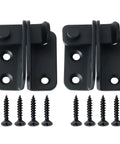 Heavy Duty Stainless Steel Matte Black Gate Latch Set With Slide Bolt Lock And Rust Resistant Durable Safety Catch For Barn Cabinet Pet Cage Garden Garage Bathroom And Window Sliding Doors Pack Of 2