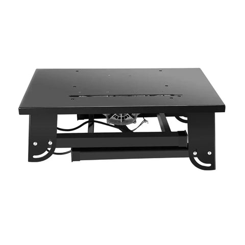 Slick Portable Folding Table Saw With Hassle Free Hookup And Big Power Three Thousand Watt Motor engineered for fast desktop wood cutting, black surface.