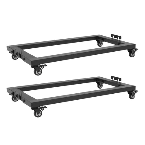 Two Pack Heavy Duty Furniture Movers Dolly With Wheels 330 Lb Capacity Built To Roll Easy For Moving Sofas Couches Beds And Appliances Rugged Iron Frame With Smooth Rolling Wheels For Home Or Shop Use, black iron frame with wheels