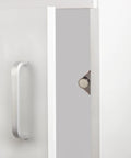 Cabinet door with Four Pack Cabinet Door Magnetic Catches With Strong Magnets For Secure Quiet Closures installed on edge.