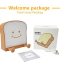 Toast Shaped Night Light With Cute Smile Face Double Or Single Side LED Toast Lamp Warm 4000K Eye Friendly Lit Glow For Bedroom