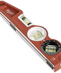 10-Inch Magnetic Torpedo Level With Die-Cast Aluminum Frame, SHARPSITE Magnified Vial Technology, 360 Degree Readout on white background