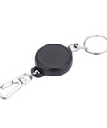 Extendable Keychain With Retractable Cord, 60cm Steel Wire Rope Key Reel, Heavy Duty Key Ring Built From ABS Plastic And Stainless Steel Construction