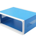Blue Metal Electronics Enclosure Project Case For DIY Builds Junction Box With Four Mounting Feet 12.6 X 10.6 X 4.7 Inches